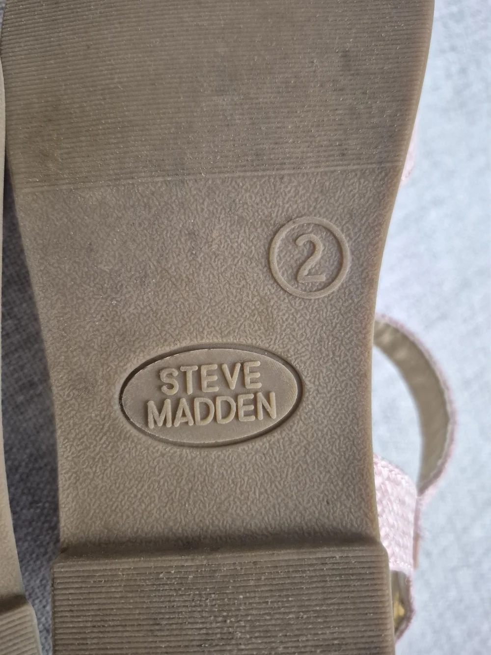 Steve Madden Girls Pink Woven Floral Embroidered Sandals Size 2